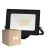 Voordeelpak 4x Noxion LED Floodlight Beamy Aluminium Zwart 20W 2200lm 100D - 830 Warm Wit | IP65 - Symmetrisch 