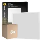 Voordeelpak 6x Bright Choice LED Paneel V2 Backlit 36W 3600lm - 840 Koel Wit | 60x60cm - UGR 